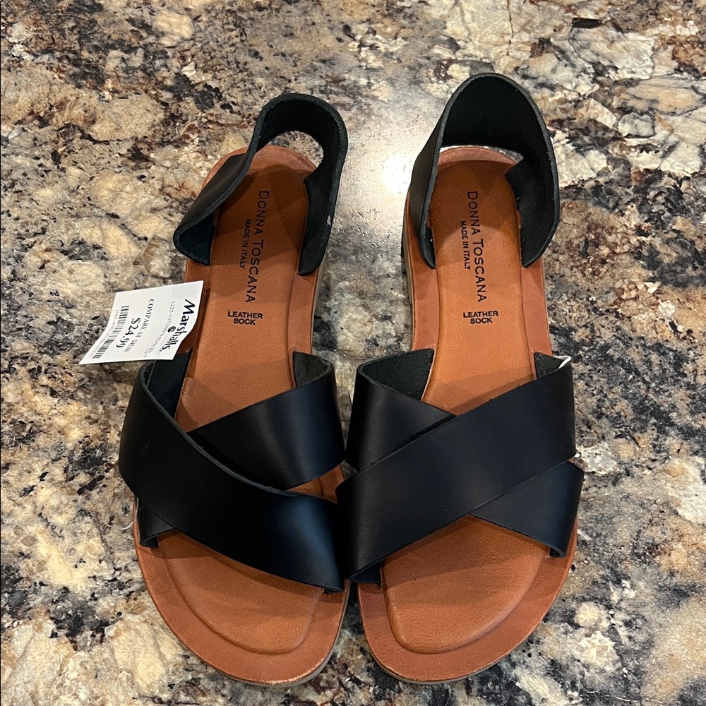Black Leather Sandals